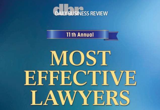 Imagen de texto DBR Most Effective Lawyers 2015
